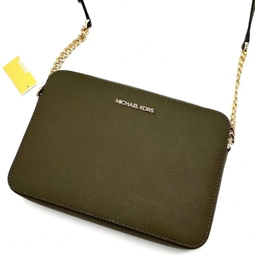 Michael Kors - Jet Set Item Crossbody Bag Olive Leather
